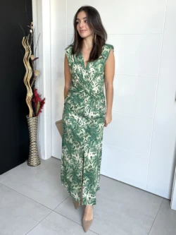 Vestido Hortensia Cruzado Verde - Imagen 5