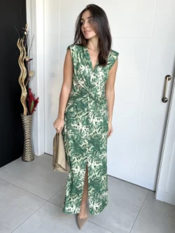 Vestido Hortensia Cruzado Verde - Imagen 6