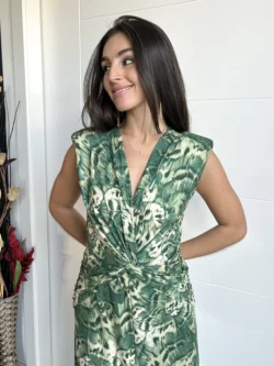 Vestido Hortensia Cruzado Verde - Imagen 2