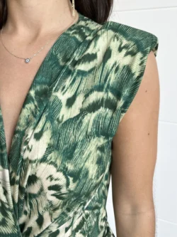 Vestido Hortensia Cruzado Verde - Imagen 9