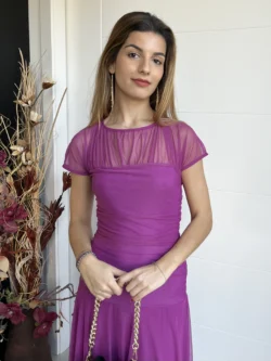 Vestido Vuelo Tul Buganvilla - Imagen 4