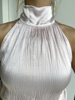 Vestido Midi Abertura Rosa Palo - Imagen 11