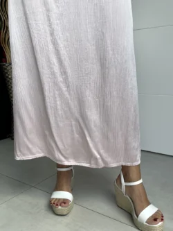 Vestido Midi Abertura Rosa Palo - Imagen 14