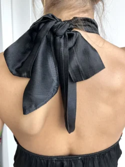 Vestido Midi Abertura Negro - Imagen 12