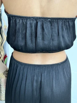 Vestido Midi Abertura Negro - Imagen 13