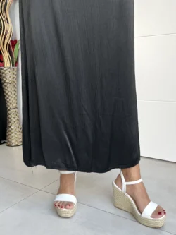 Vestido Midi Abertura Negro - Imagen 16