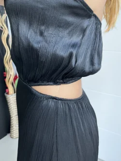 Vestido Midi Abertura Negro - Imagen 17