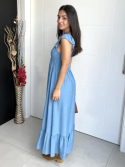 Vestido Vuelo Volantes Azul - Imagen 9