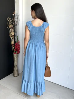 Vestido Vuelo Volantes Azul - Imagen 10