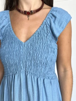 Vestido Vuelo Volantes Azul - Imagen 12