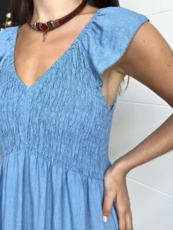 Vestido Vuelo Volantes Azul - Imagen 14