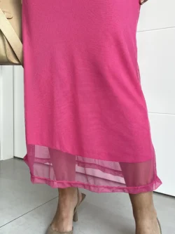 Vestido Midi Tul Liso Fucsia - Imagen 10