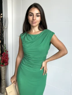 Vestido Midi Tul Liso Verde - Imagen 2