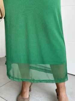 Vestido Midi Tul Liso Verde - Imagen 13