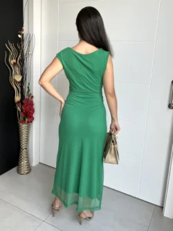 Vestido Midi Tul Liso Verde - Imagen 10