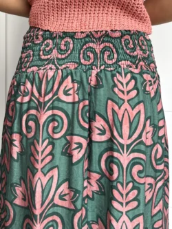 Falda Vestido Verde y Rosa - Imagen 12