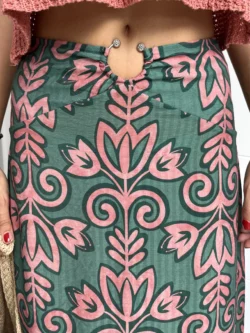 Falda Vestido Verde y Rosa - Imagen 14