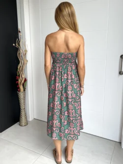 Falda Vestido Verde y Rosa - Imagen 10