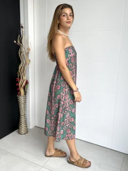 Falda Vestido Verde y Rosa - Imagen 11