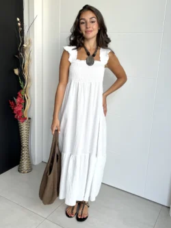 Vestido Ibicenco Blanco - Imagen 3