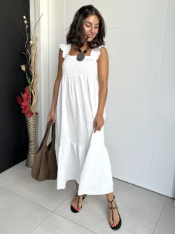 Vestido Ibicenco Blanco - Imagen 4