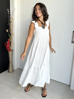 Vestido Ibicenco Blanco - Imagen 5