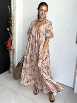 Vestido India Boho Rosado - Imagen 3