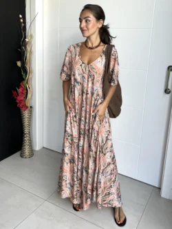 Vestido India Boho Rosado - Imagen 4
