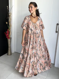 Vestido India Boho Rosado - Imagen 6