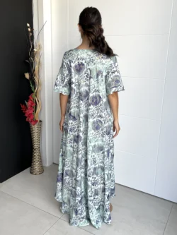 Vestido India Boho Verde y Marino - Imagen 9