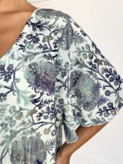 Vestido India Boho Verde y Marino - Imagen 10