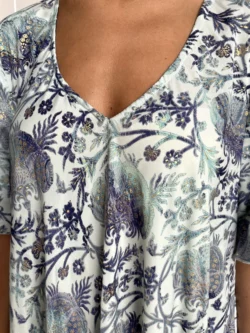 Vestido India Boho Verde y Marino - Imagen 12