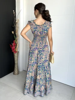 Vestido Playero Tirantes Estampado Esmeralda - Imagen 9