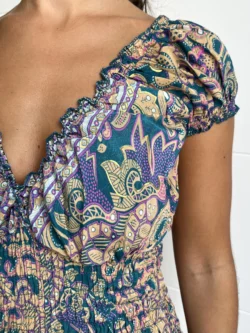 Vestido Playero Tirantes Estampado Esmeralda - Imagen 11
