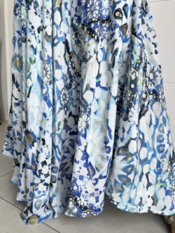 Vestido India Boho Azul y Blanco - Imagen 12