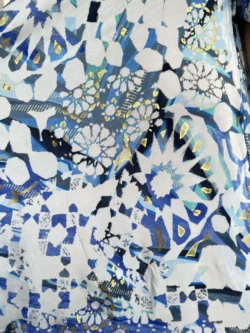 Vestido India Boho Azul y Blanco - Imagen 13