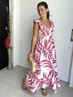 Vestido Vuelo Volantes Rosa - Imagen 5
