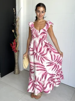 Vestido Vuelo Volantes Rosa - Imagen 6
