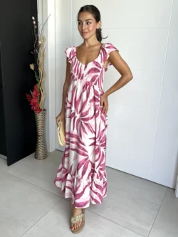Vestido Vuelo Volantes Rosa - Imagen 7