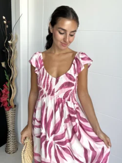 Vestido Vuelo Volantes Rosa - Imagen 2