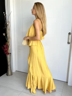 Vestido Tirantes Amarillo con Volantes - Imagen 10