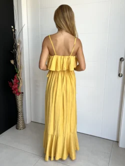 Vestido Tirantes Amarillo con Volantes - Imagen 11