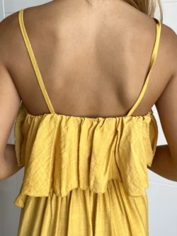 Vestido Tirantes Amarillo con Volantes - Imagen 12