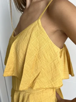 Vestido Tirantes Amarillo con Volantes - Imagen 13