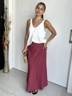 Falda Midi Frambuesa - Imagen 4