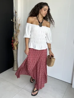 Falda Seda Fría Rombos
