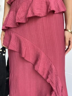 Vestido Tirantes Frambuesa con Volantes - Imagen 14