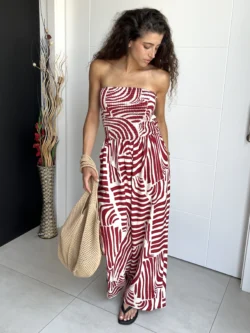 Mono Lino Palabra de Honor Estampado Rojo - Imagen 5