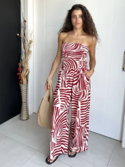 Mono Lino Palabra de Honor Estampado Rojo - Imagen 6