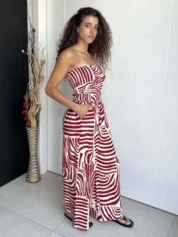 Mono Lino Palabra de Honor Estampado Rojo - Imagen 9